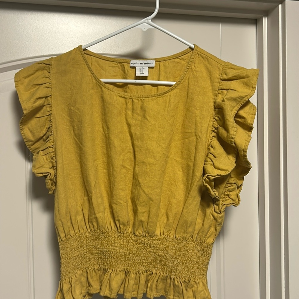Cupcakes & Cashmere yellow top